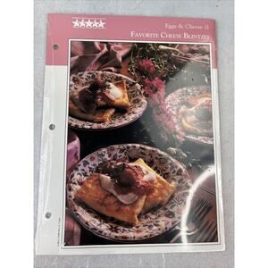 Vintage Southern Living Five Star Recipes Eggs & Cheese 11 Inserts In Wrapper‎